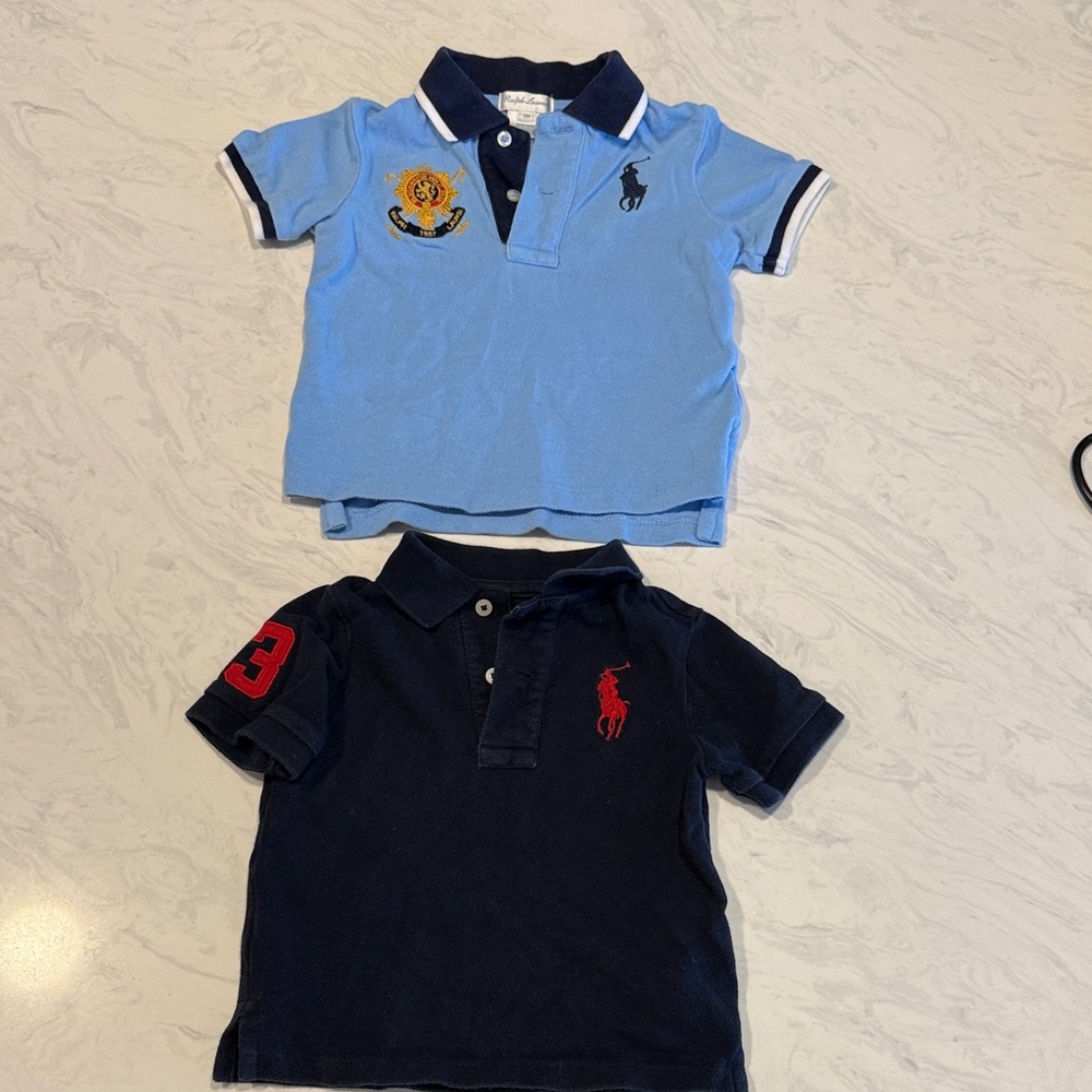 Ralph Lauren Boys Polo Set - Light Blue & Navy